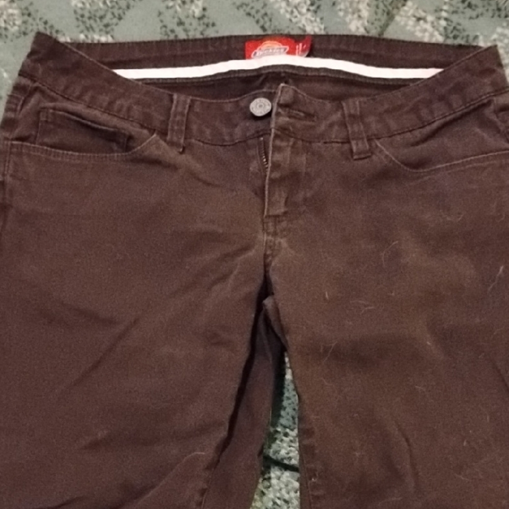 Dickies Dark Brown Casual Trousers Vintage Y2K Size 3